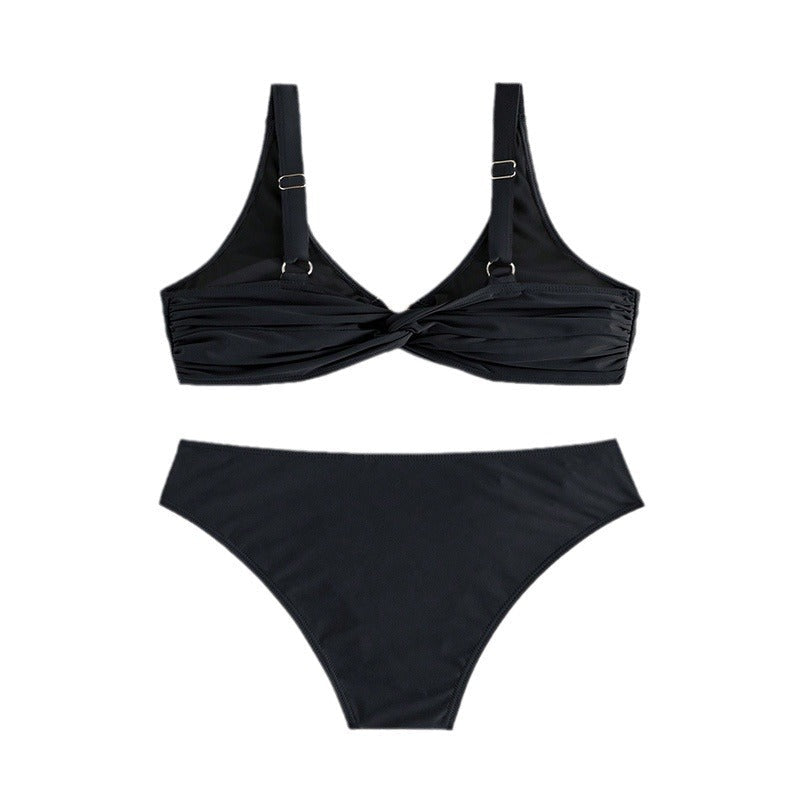 Damen Zweiteiliger Bikini mit eleganten goldenen Akzenten