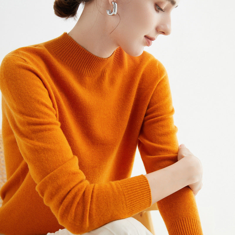 Damen Kurz-Mockneck-Pullover aus Kaschmir‑Look mit leichter Flauschoptik Shop Nory