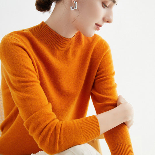 Damen Kurz-Mockneck-Pullover aus Kaschmir‑Look mit leichter Flauschoptik Shop Nory