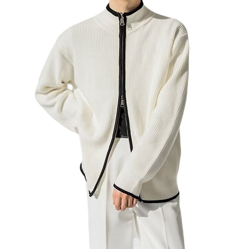 Herren Modische Strickjacke mit hohem Kragen Shop Nory
