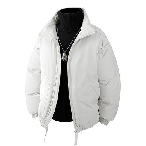 Herren Oversized Thermo‑Steppjacke mit hohem Kragen, Reißverschluss und Tunnelzug Shop Nory