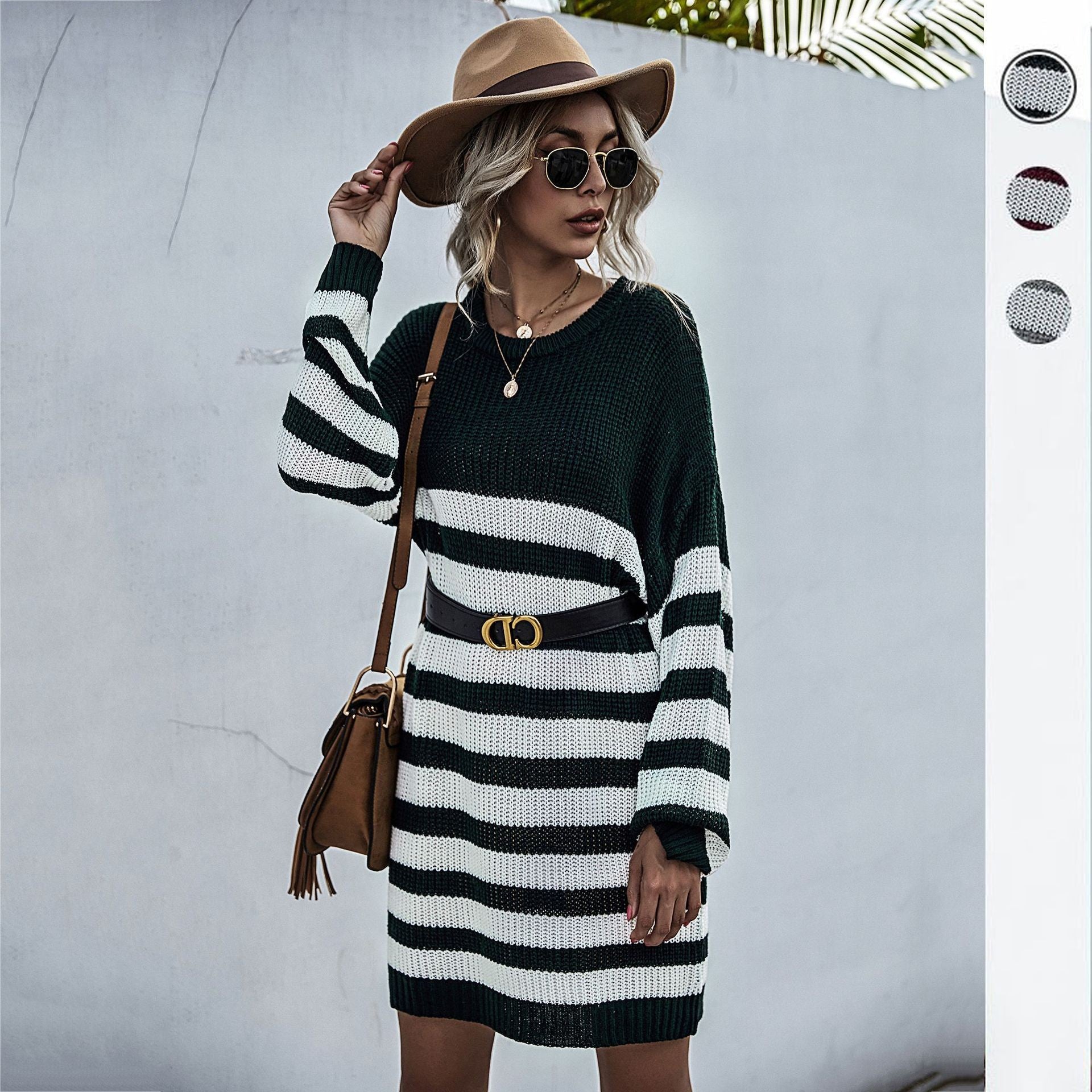 Damen Strickkleid mit lässigem Oversized-Schnitt