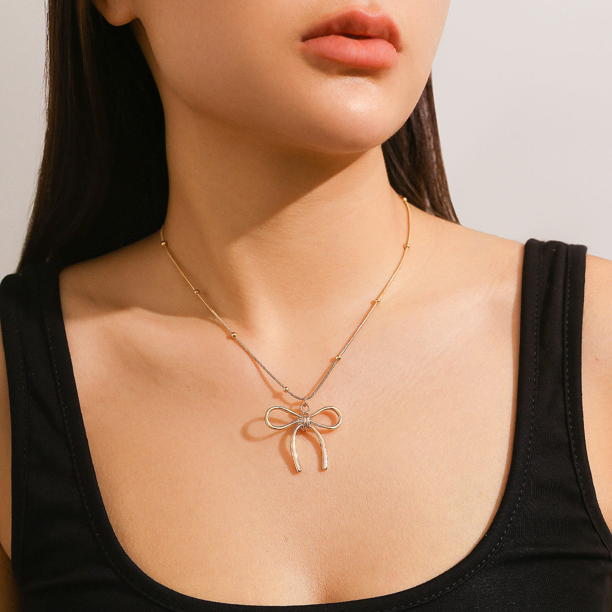 Damen elegante Halskette mit Schleifenmotiv Shop Nory
