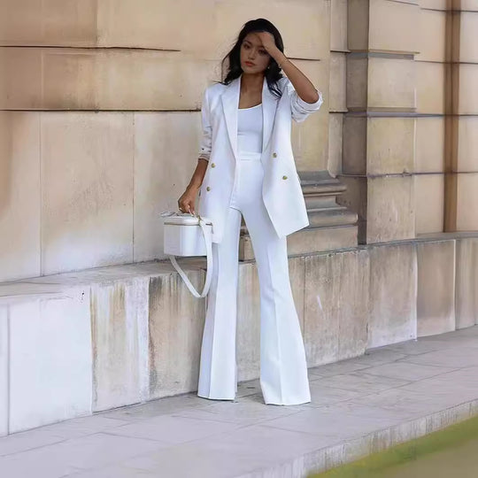 Damen Zweiteiliges Tailoring-Set mit Oversized-Blazer und High‑Waist-Schlaghose Shop Nory