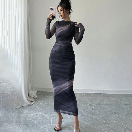 Damen Elegantes Wickelkleid mit Struktur Shop Nory