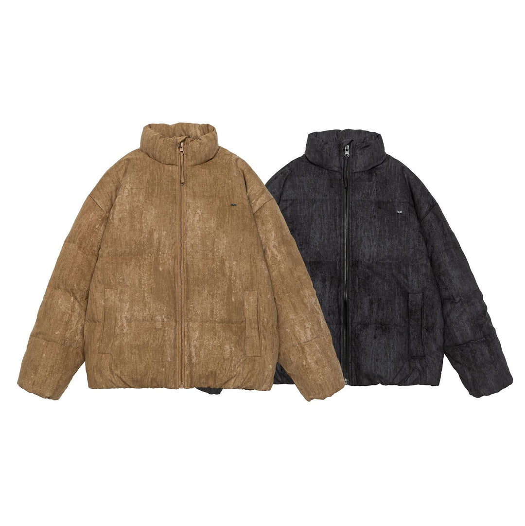 Herren Oversize gesteppte Thermo-Pufferjacke mit hohem Stehkragen Shop Nory