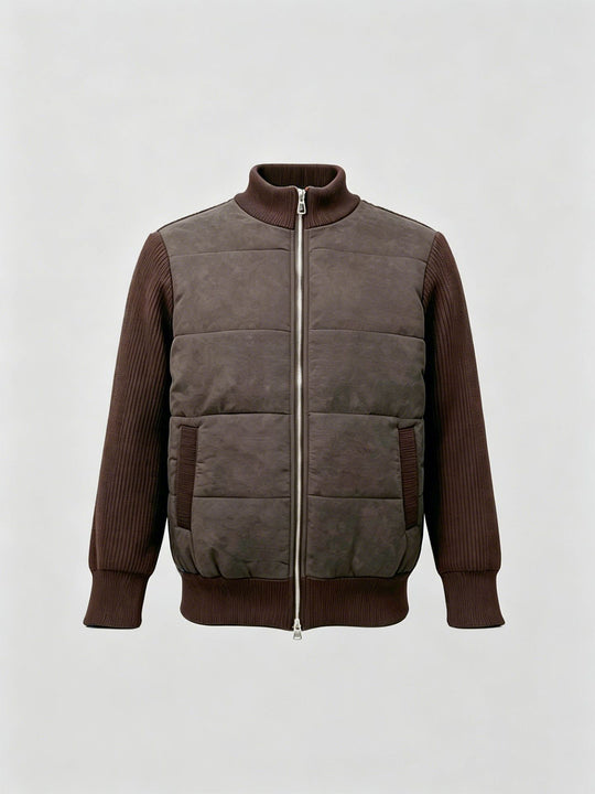 Herren Sportliche Steppjacke mit hochschließendem Kragen