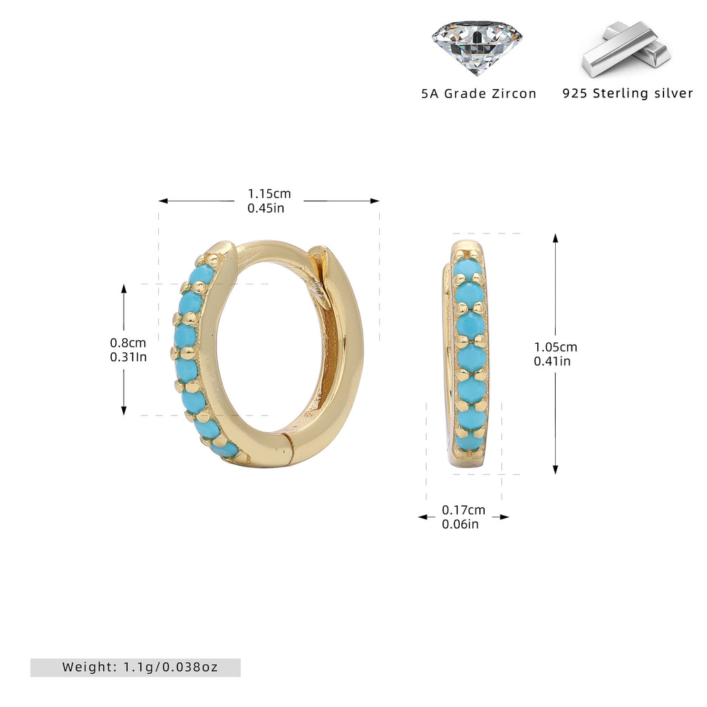 Damen Creolen mit funkelnden Zirkonsteinen aus hochwertigem 925 Sterling Silber Shop Nory