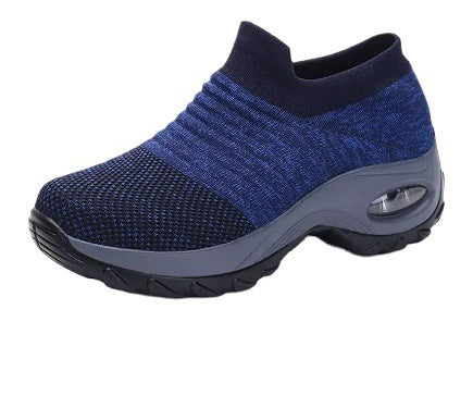 Damen Slip-On Strick-Sneaker mit sockenähnlichem Schaft und Luftkissen-Plateausohle Shopy Nory