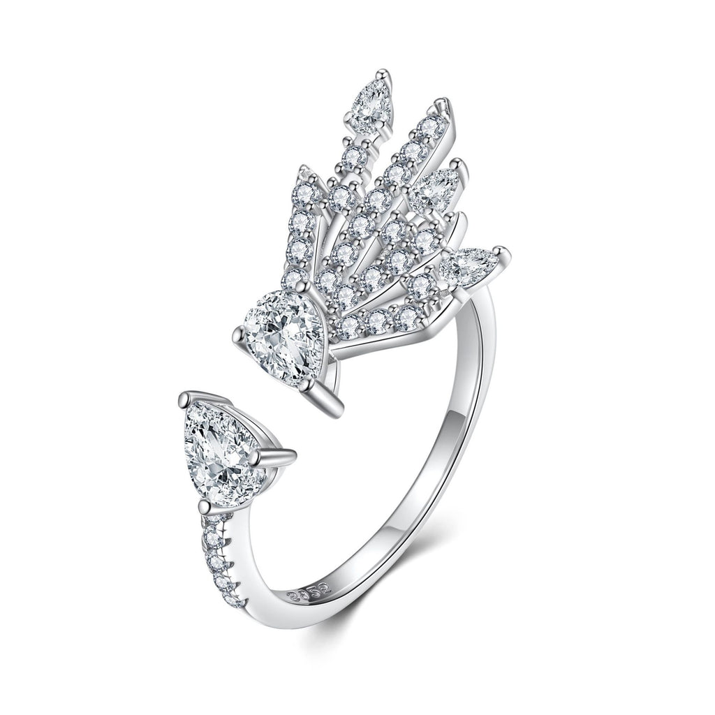 Damen eleganter Ring mit filigranen Zirkonia-Details und auffälligem Design Shop Nory