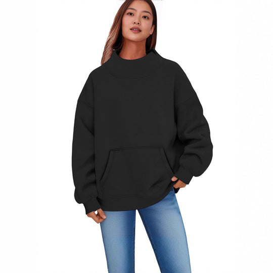 Damen Oversized Hoodie mit Stehkragen und Kängurutasche Shop Nory