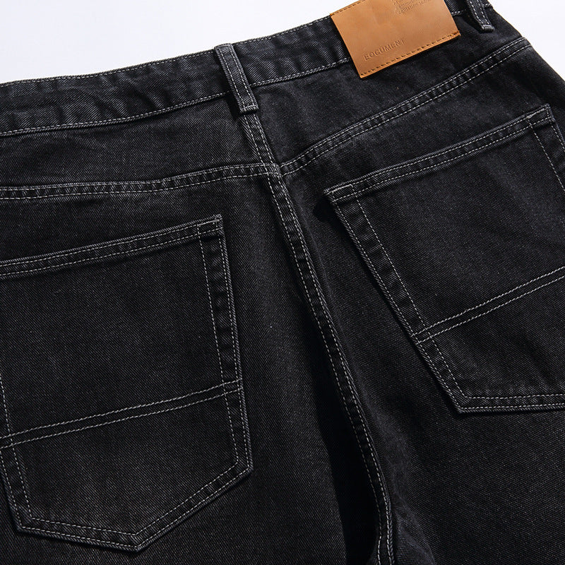 Unisex Weite Baggy-Jeans mit Tunnelzugbund, Faltenvordern und Utility-Taschen Shop Nory