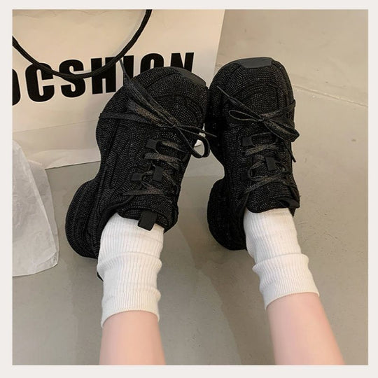Damen Chunky-Plateau-Sneakers mit atmungsaktivem Mesh und sculpted Profil Shop Nory
