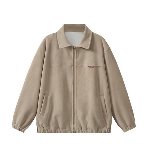 Unisex Fleece‑Blousonjacke im Boxy‑Cut mit Hemdkragen, durchgehendem Reißverschluss und elastischem Saum Shop Nory