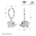 Damen Ohrhänger im stilvollen Elefanten-Design aus 925 Sterling Silber Shop Nory