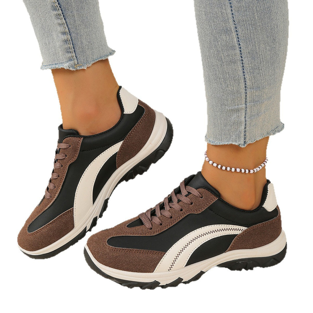 Damen sportliche Keil-Sneaker mit Velours-Overlays, profiliertem Trailsohle und gepolstertem Memory-Fußbett Shop Nory