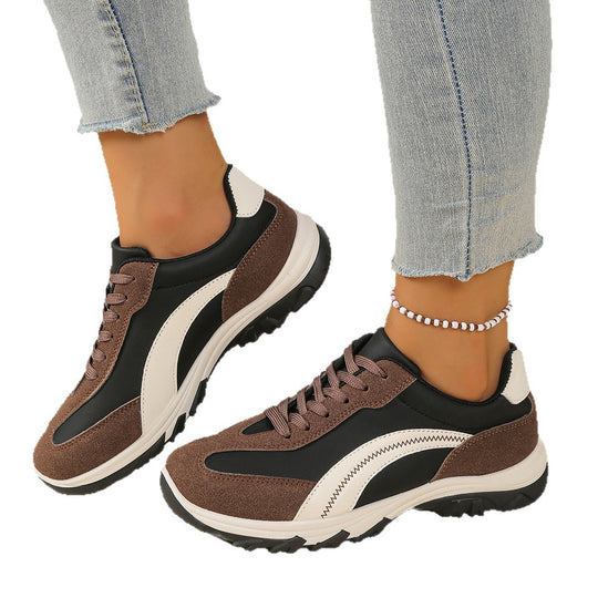 Damen sportliche Keil-Sneaker mit Velours-Overlays, profiliertem Trailsohle und gepolstertem Memory-Fußbett Shop Nory