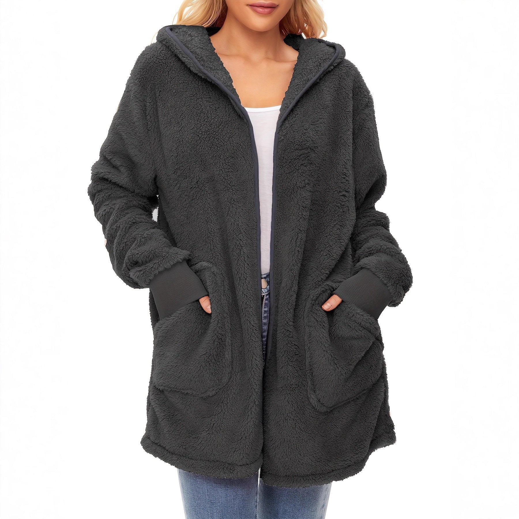 Damen weicher Fleece-Mantels