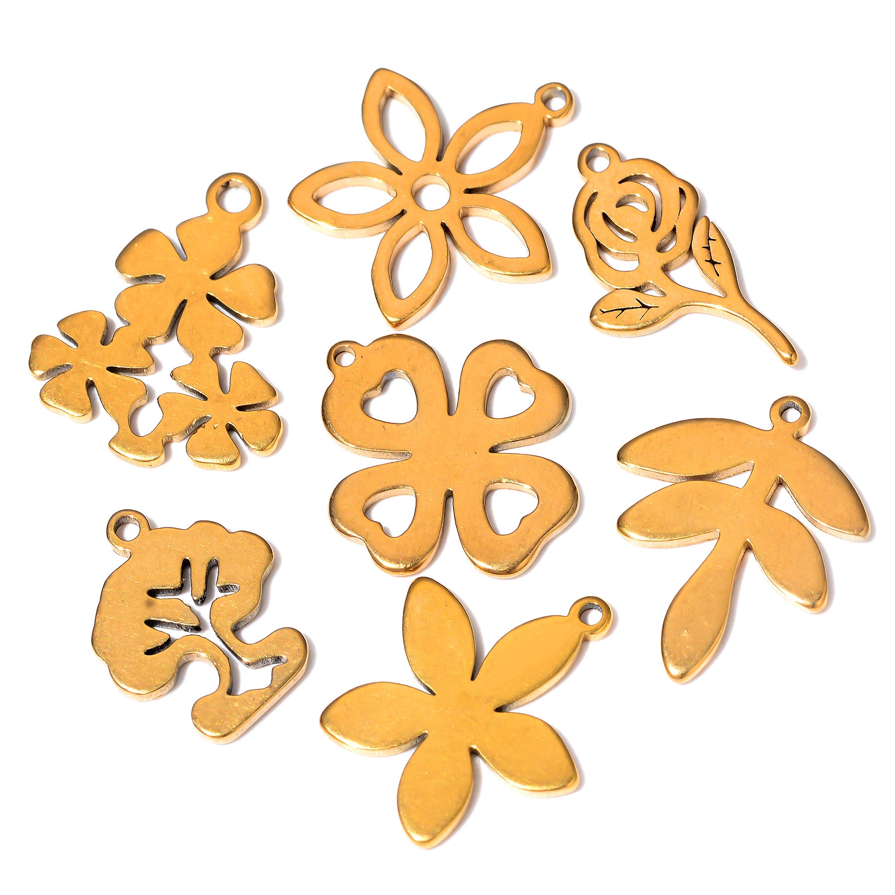 Damen Schmuckanhänger in Form einer filigranen Blüte aus hochwertigem Metall Shop Nory
