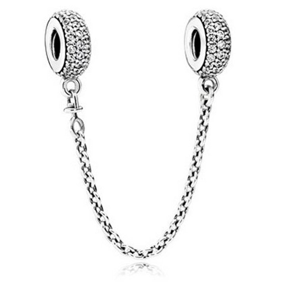 Facettierter Kristall-Charme Perlenanhänger Für Charm-Armband mit Zirkonia-Einfassung