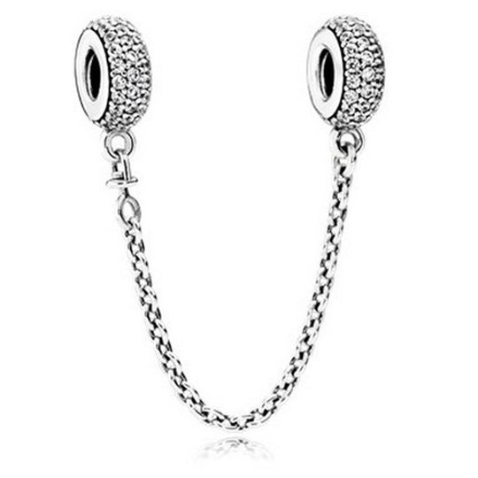 Facettierter Kristall-Charme Perlenanhänger Für Charm-Armband mit Zirkonia-Einfassung