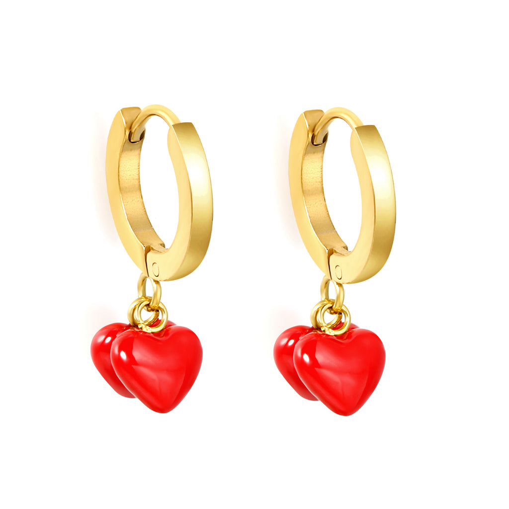 Damen Hängende Ohrstecker mit verspieltem Pilzdesign und goldfarbener Oberfläche Shop Nory