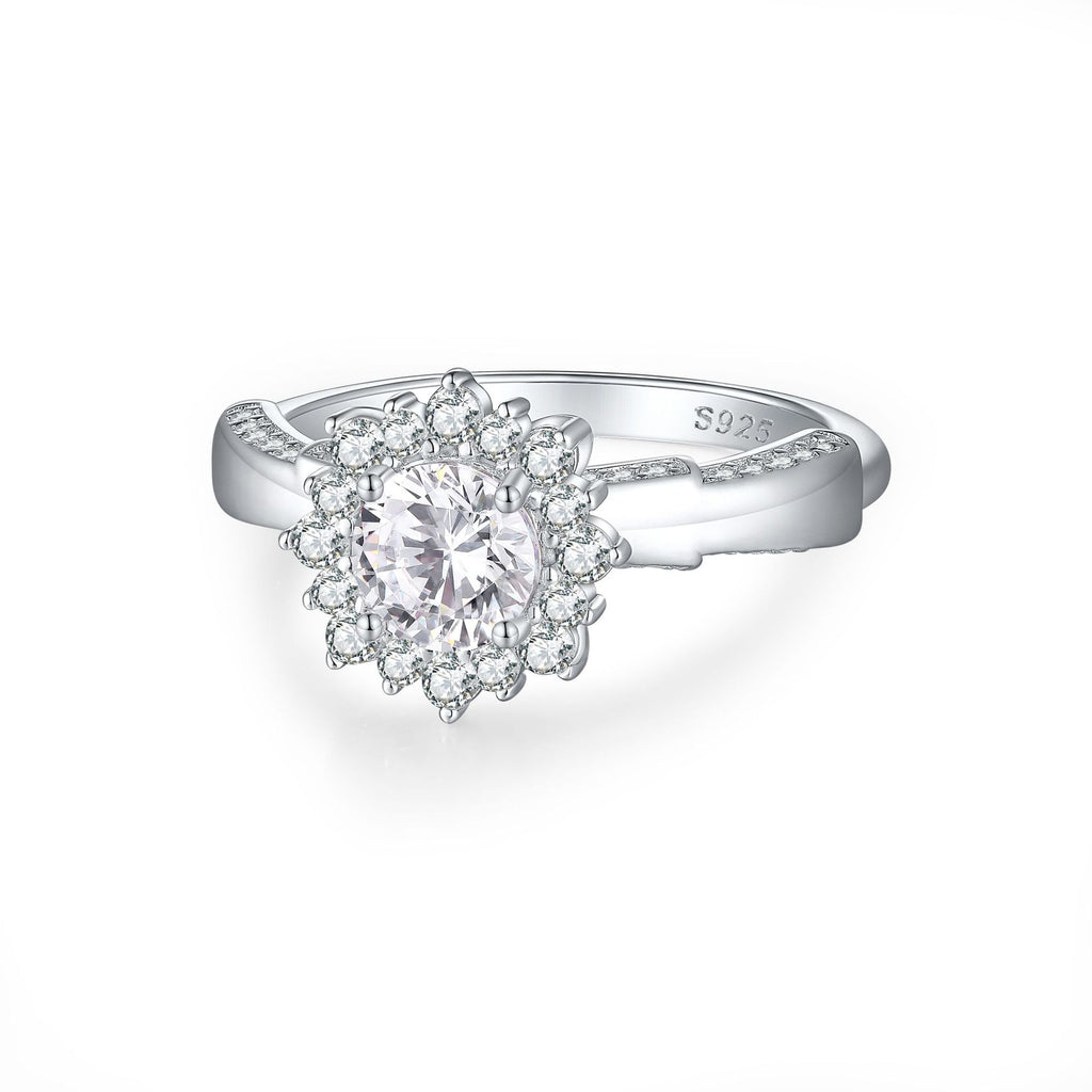 Damen Ring mit funkelndem Zirkonia-Halo Shop Nory