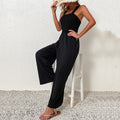 Damen Jumpsuit mit weitem Bein und elastischem Oberteil