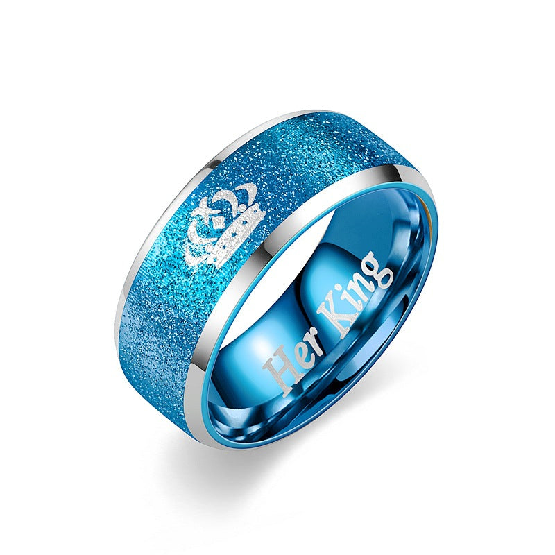 Herren Ring mit glitzerndem Oberflächenfinish und graviertem Schriftzug Shop Nory