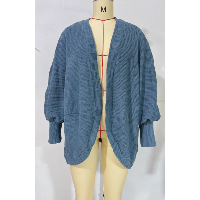 Damen lässige Strickjacke mit oversized Schnitt und lässigen Ärmeln