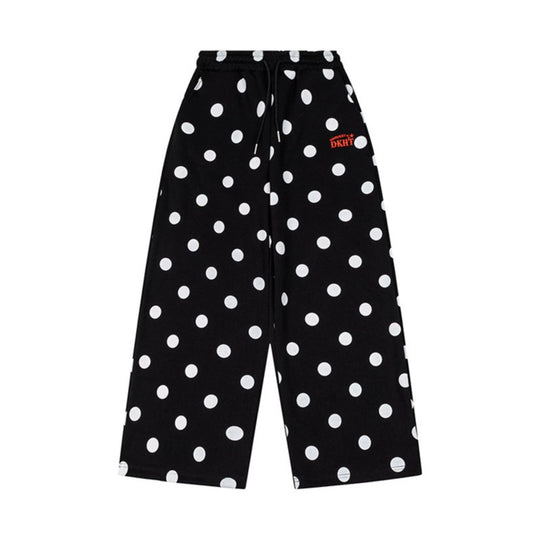 Damen Weite Culotte-Sweathose mit elastischem Komfortbund und Polka-Dot-Print Shop Nory