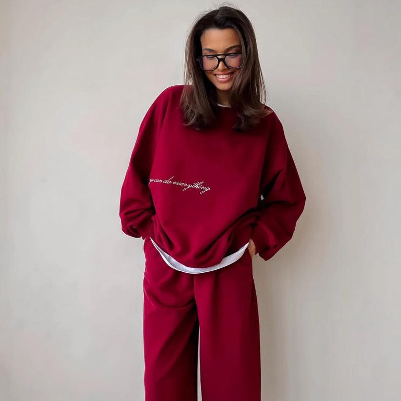 Damen Oversized Sweatshirt und hochgeschnittene Jogginghose Loungewear-Set aus weichem Baumwollfleece mit elastischem Bund Shop Nory