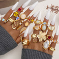 Damen Ring-Set mit kunstvollen und funkelnden Designelementen Shop Nory