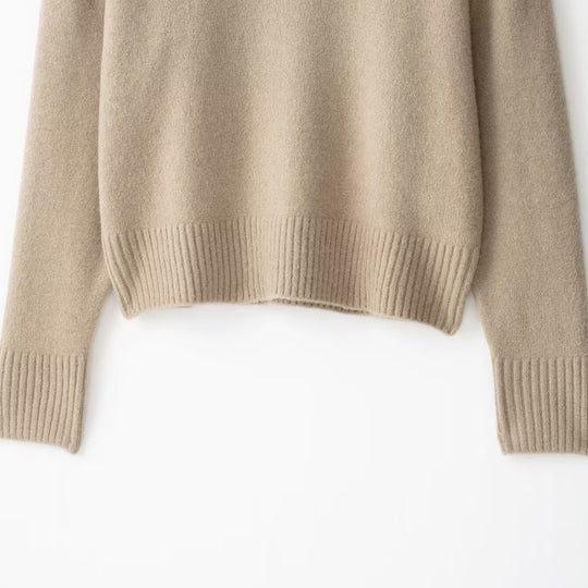 Damen Oversize-Feinstrickpullover mit Rundhalsausschnitt, überschnittener Schulter und extra langen Rippbündchen Shop Nory