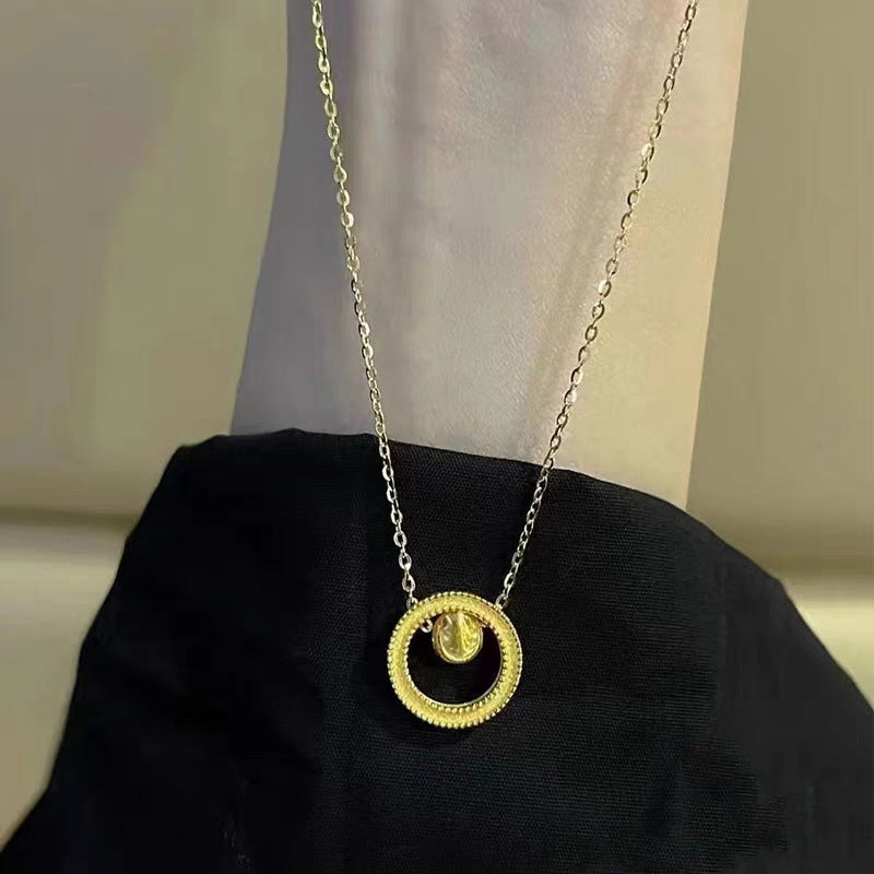 Damen Chic Rund-Pendelleuchte Halskette Shop Nory