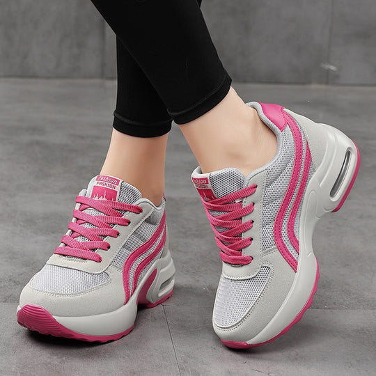 Damen Modische Plateau-Sneaker mit sichtbarer Luftkammer und atmungsaktivem Mesh-Obermaterial Shop Nory