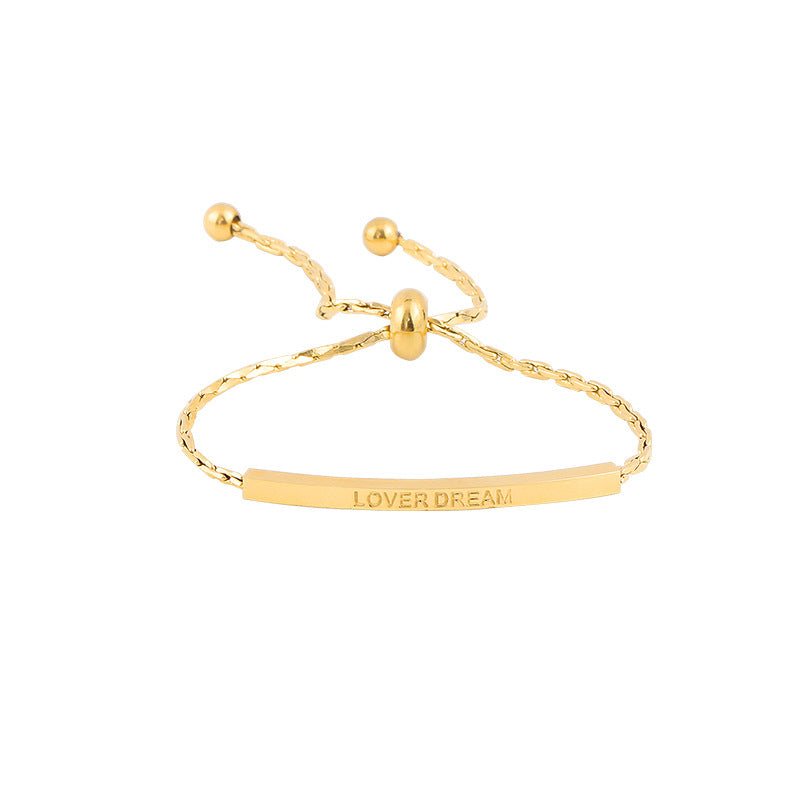 Frauen Gravierte Bar Armkette Shop Nory