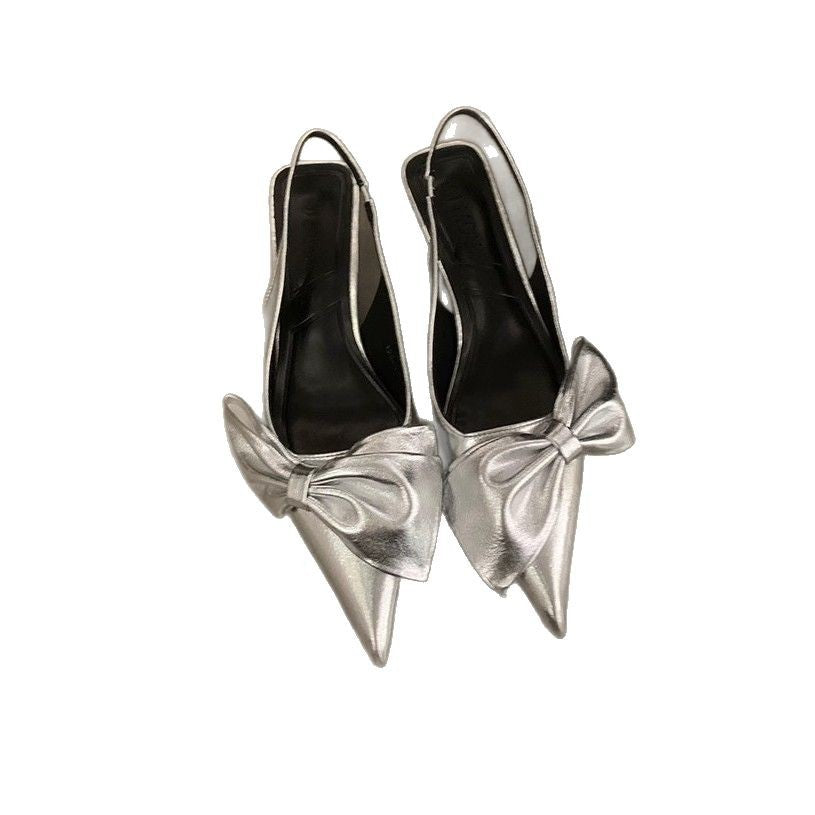 Damen Slingback-Pumps mit elegantem Schleifenakzent Shopnory