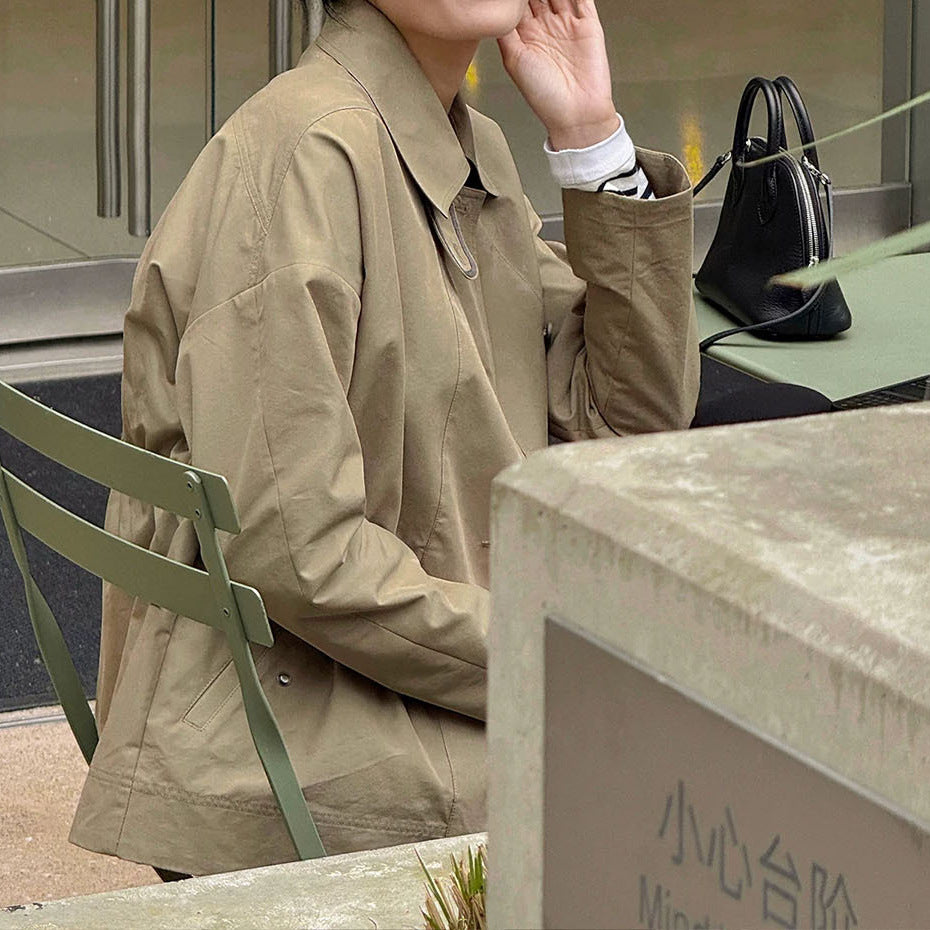 Damen Modische Kurzjacke mit hohem Kragen Shop Nory