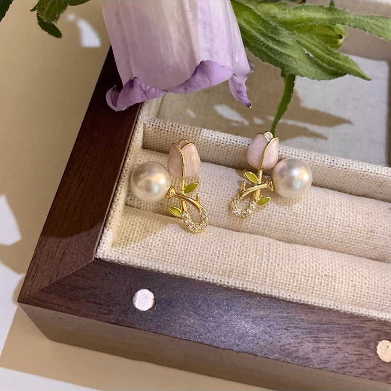 Damen Ohrringe mit floralem Design und Zirkonia Shop Nory