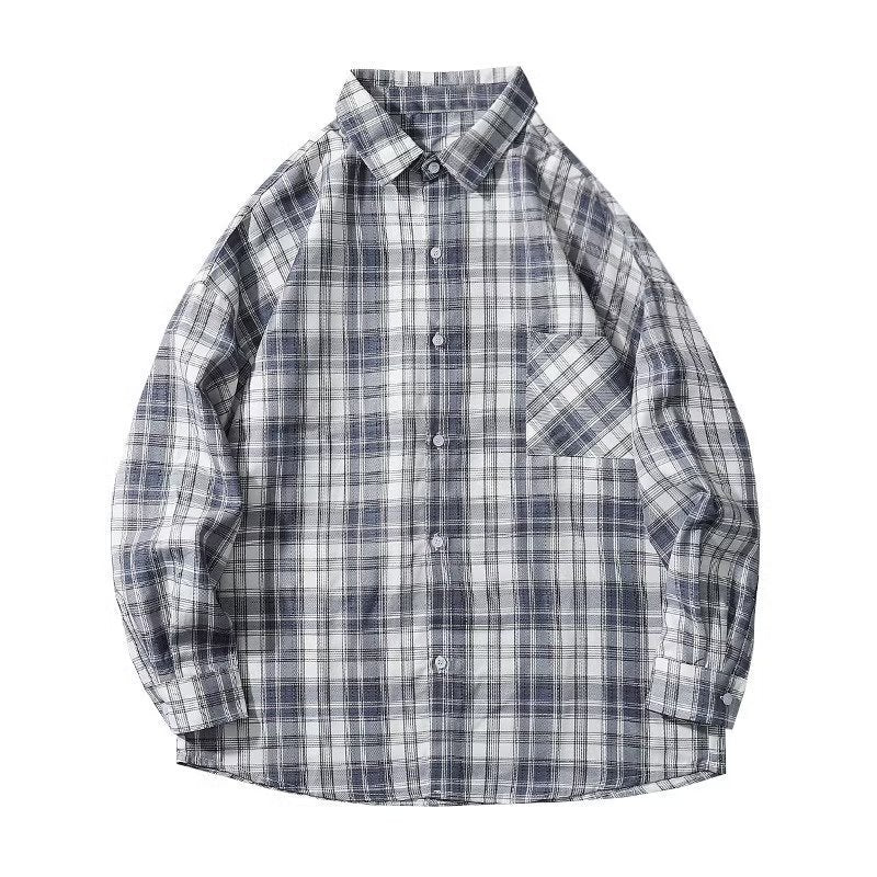 Herren Oversized Karo-Flanellhemd mit Brusttasche und Drop-Shoulder Shop Nory