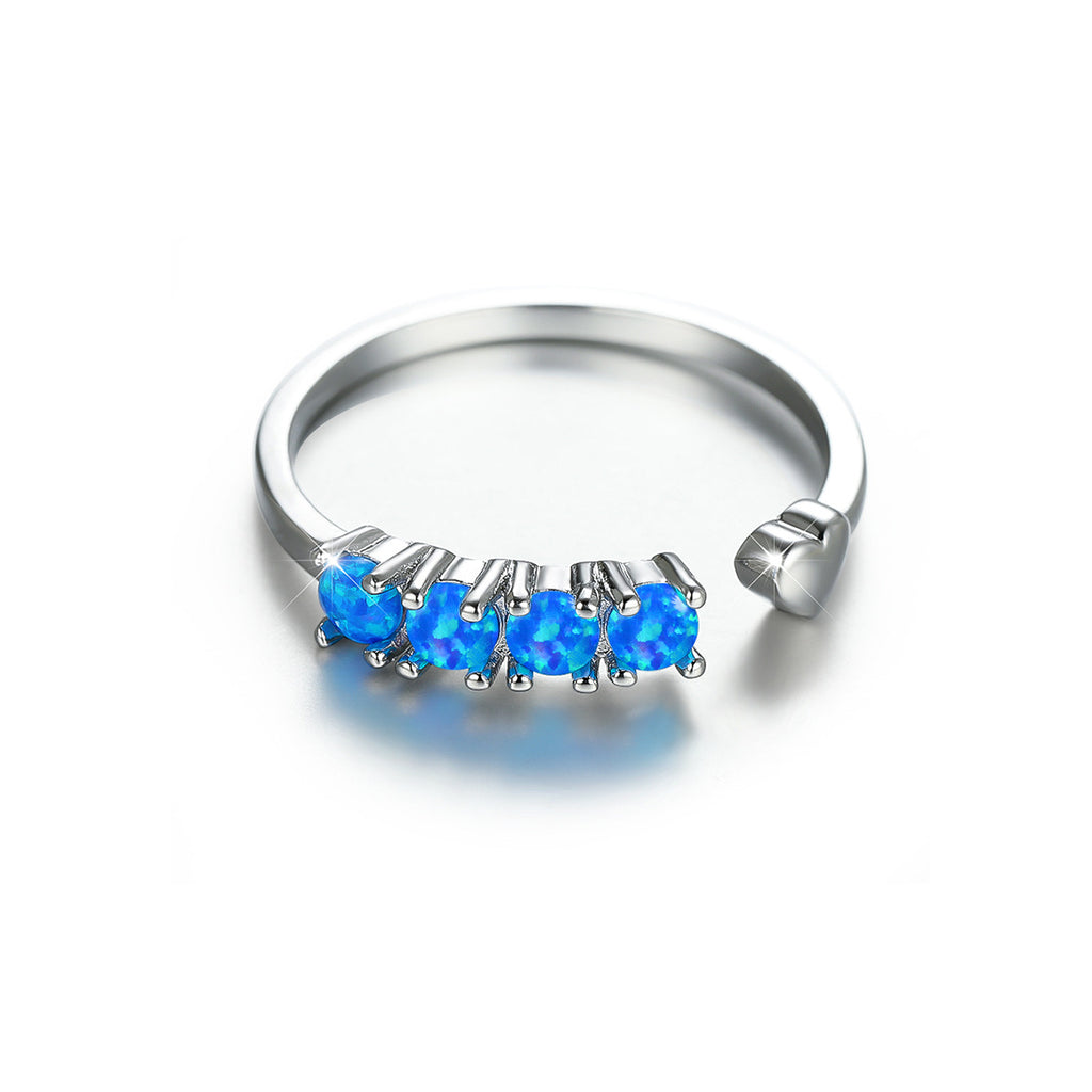 Damen Ring mit leuchtenden Opalsteinen Shop Nory