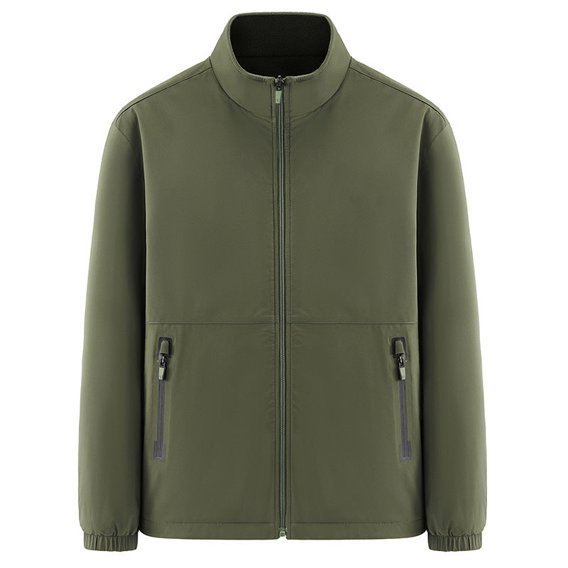 Herren Minimalistische technische Allwetter-Softshelljacke mit Stehkragen und wasserabweisenden Reißverschlüssen Shop Nory