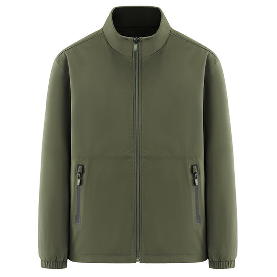 Herren Minimalistische technische Allwetter-Softshelljacke mit Stehkragen und wasserabweisenden Reißverschlüssen Shop Nory