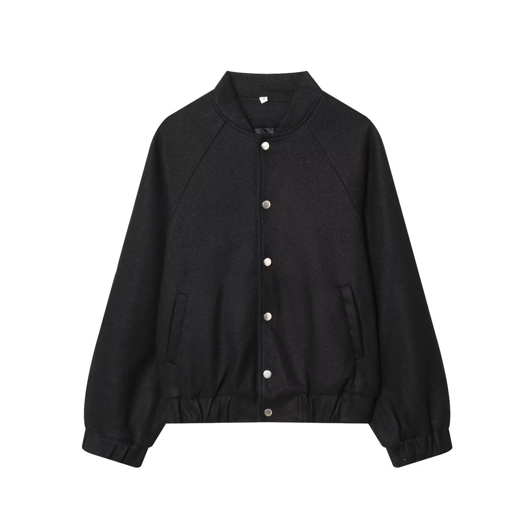 Damen Oversized Wollmix-Bomberjacke mit Raglanärmeln und Kordelzugsaum Shop Nory
