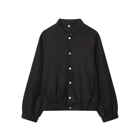 Damen Oversized Wollmix-Bomberjacke mit Raglanärmeln und Kordelzugsaum Shop Nory