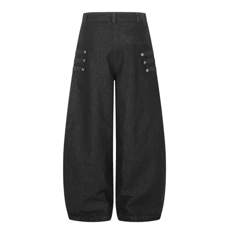 Damen Hochtaillierte Balloon-Culotte-Jeans mit elastischem Saum Shop Nory