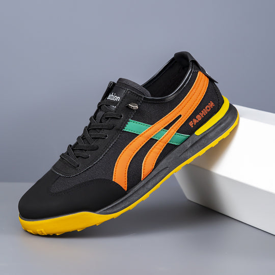 Herren Retro-leichte Low-Top Sneaker mit Canvas-Obermaterial und Wildleder-Overlays Shop Nory