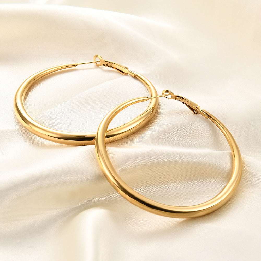 Damen Creolen mit doppelter Gliederstruktur Shop Nory
