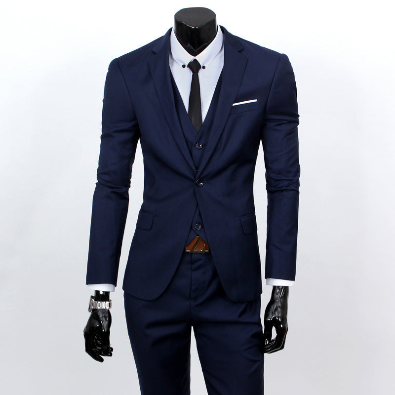 Herren schlanker dreiteiliger Businessanzug mit Weste Shop Nory